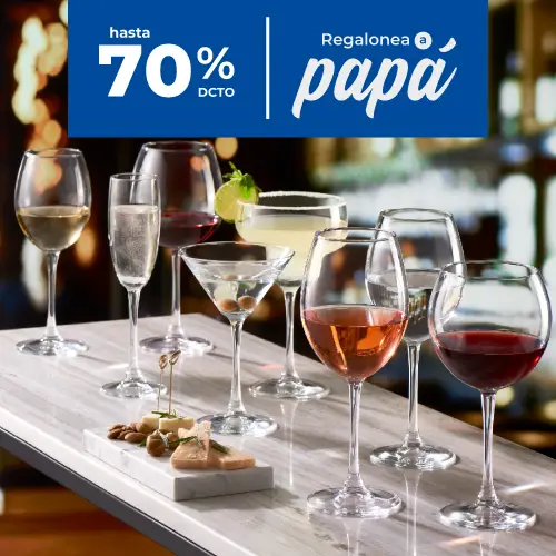 Cristaleria para Celebrar Hasta 70% OFF ENVIO GRATIS sobre 50mil en RM