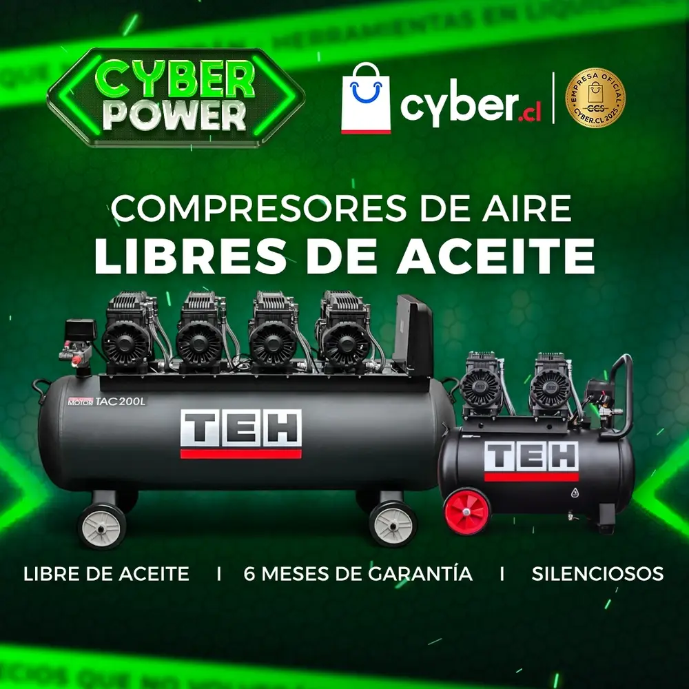 Compresores TEH: Potencia sin ruido HASTA 37% OFF ¡Compra ahora en www.tehtools.cl!